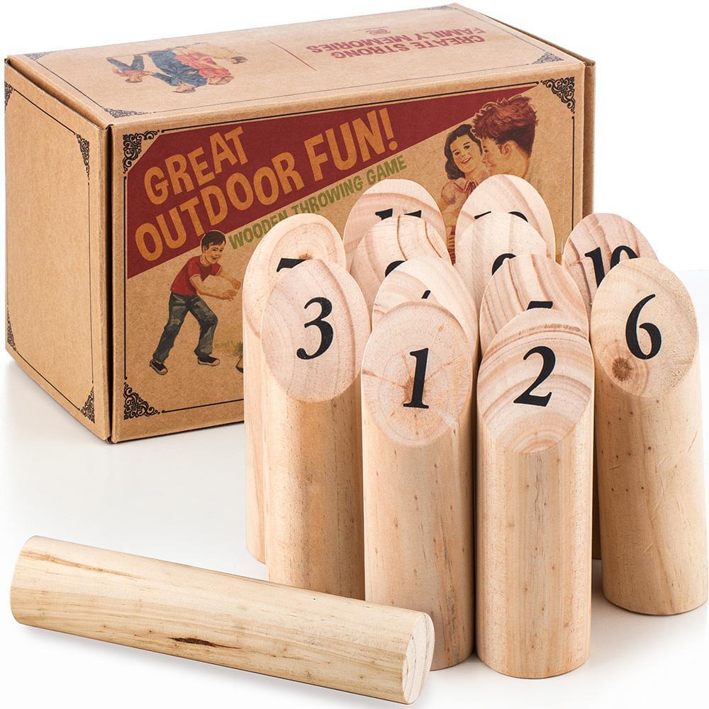 aGreatLife Wooden Throwing Game Ourdoor Fun for kids and adults